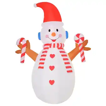 Netto Marken-Discount HOMCOM Aufblasbarer Schneemann Polyestertuch Angebot