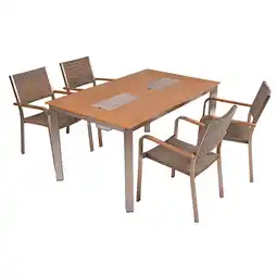 Netto Marken-Discount 5-tlg. Alu Tischgruppe FLORENCE Garten Tisch Gartenmöbel Sitzgruppe Terrasse Angebot