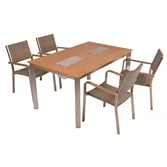Netto Marken-Discount 5-tlg. Alu Tischgruppe FLORENCE Garten Tisch Gartenmöbel Sitzgruppe Terrasse Angebot