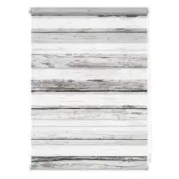 Netto Marken-Discount Lichtblick Duo Rollo Klemmfix, ohne Bohren, blickdicht, Bretter-Vintage Angebot
