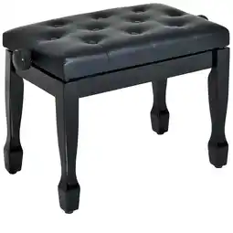 Netto Marken-Discount HOMCOM Klavierhocker Massivholz, Kunstleder Angebot
