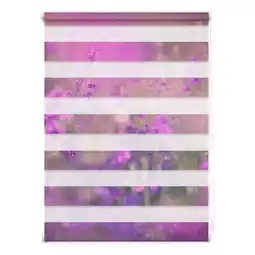 Netto Marken-Discount Lichtblick Duo Rollo Klemmfix, ohne Bohren, blickdicht, Blumenwiese - Fuchsia Violett Angebot