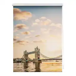Netto Marken-Discount Lichtblick Rollo Klemmfix, ohne Bohren, Verdunkelung, Tower Bridge - Rot Weiß Angebot