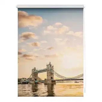 Netto Marken-Discount Lichtblick Rollo Klemmfix, ohne Bohren, Verdunkelung, Tower Bridge - Rot Weiß Angebot