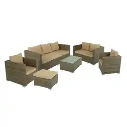 Netto Marken-Discount 6-tlg Polyrattan Sitzgruppe MURCIA Garten Lounge Kunststoff Garnitur Rattanoptik Angebot