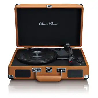 Netto Marken-Discount Classic Phono TT-10BN Kofferplattenspieler mit Lautsprechern Angebot