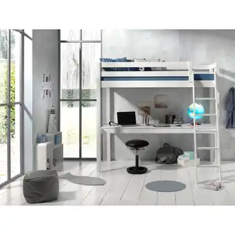 Netto Marken-Discount Hochbett mit Liegefläche 90 x 200 cm und großer Schreibtischplatte versch. Farben Angebot