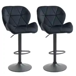 Netto Marken-Discount HOMCOM Barhocker Samtartiges Polyester, Stahl, Schaumstoff Angebot