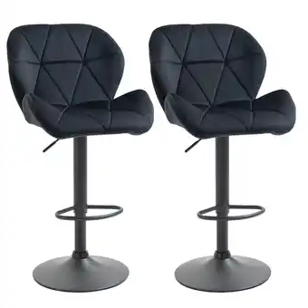Netto Marken-Discount HOMCOM Barhocker Samtartiges Polyester, Stahl, Schaumstoff Angebot