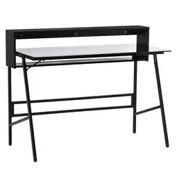 Netto Marken-Discount HOMCOM Schreibtisch Stahl, Spanplatte, gehärtetes Glas Angebot