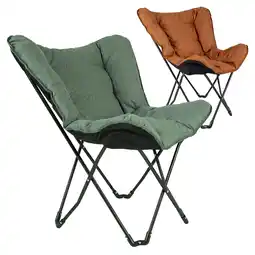Netto Marken-Discount BO-CAMP Schmetterling Stuhl Himrod Camping Garten Lounge Stuhl Sessel Klappstuhl Farbe: Grün Angebot