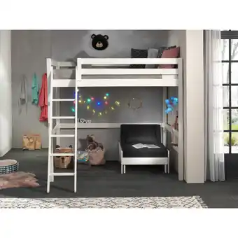 Netto Marken-Discount Hochbett mit Liegefläche 140 x 200 cm inkl. Sesselbett versch. Farben Angebot