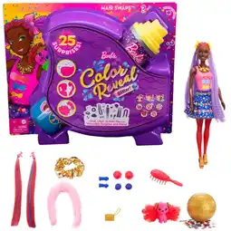 Netto Marken-Discount Barbie Puppe Barbie Color Reveal Glitzer! Haarwechsel Puppe Glitzerblau Angebot