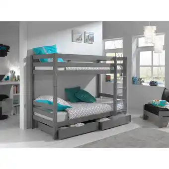 Netto Marken-Discount Etagen-Hochbett Pino 160 cm Höhe inkl. 2 Schubladen versch. Farben Angebot