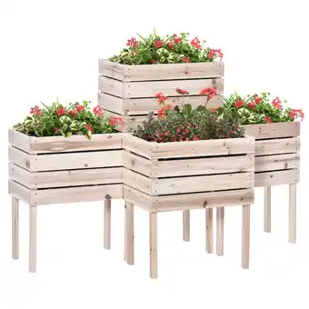 Netto Marken-Discount Outsunny Hochbeet Tannenholz, Kunststoff Angebot