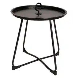 Netto Marken-Discount BO-CAMP Industrial Garten Beistelltisch Palmetto Tablett Camping Klapp Tisch Ø45 Angebot