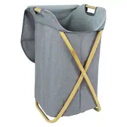 Netto Marken-Discount BO-CAMP Camping Wäschekorb Rainham Wäsche Truhe Box Deckel Sammler Bambus Holz Angebot
