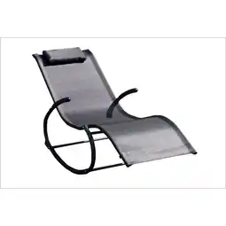 Netto Marken-Discount CHILLROI Schaukelgartenstuhl schwarz Gartenliege Liegestuhl Sonnenliege Angebot