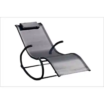 Netto Marken-Discount CHILLROI Schaukelgartenstuhl schwarz Gartenliege Liegestuhl Sonnenliege Angebot
