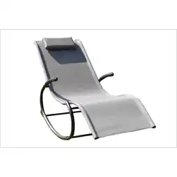 Netto Marken-Discount CHILLROI Schaukelgartenstuhl grau Gartenliege Liegestuhl Sonnenliege Angebot
