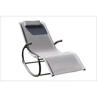 Netto Marken-Discount CHILLROI Schaukelgartenstuhl grau Gartenliege Liegestuhl Sonnenliege Angebot