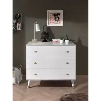 Netto Marken-Discount Billy Kommode mit 3 Schubladen, Ausf. Satin Weiß Angebot