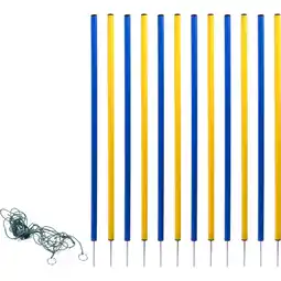 Netto Marken-Discount 12-teiliges Agility Slalom Set - Hindernis mit 12 Stangen und Abstandsschnur Angebot