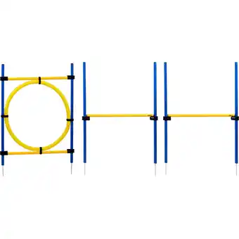 Netto Marken-Discount 3-teiliges Agility Sprung-Set, mit 2 Hürden und Sprungreif Angebot