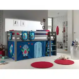 Netto Marken-Discount Spielbett Pino mit Textilset Vorhang und 3 Taschen versch. Designs Angebot