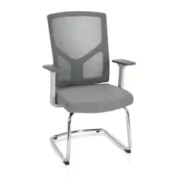 Netto Marken-Discount hjh OFFICE Freischwinger BRETON V W Stoff/Netzstoff mit Armlehnen Angebot