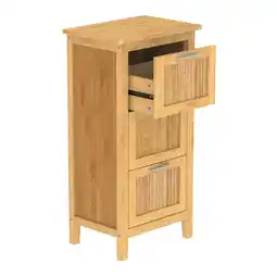 Netto Marken-Discount EISL Badezimmer Unterschrank Bambus mit 3 Schubladen Angebot