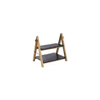 Netto Marken-Discount APS Etagère/ Serviergestell, 2-stufig Naturschiefer, Akazienholz Angebot