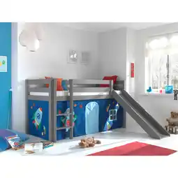 Netto Marken-Discount Spielbett Pino inkl. Rutsche mit Textilset Vorhang versch. Designs Angebot