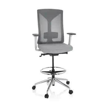 Netto Marken-Discount hjh OFFICE Counterstuhl HALIFAX WORK Stoff/Netzstoff mit Armlehnen (höhenverstellbar) Angebot