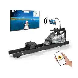 Netto Marken-Discount FitEngine Rudergerät mit Wasserwiderstand Smart 210cm - versch. Farben - Schwarz Angebot