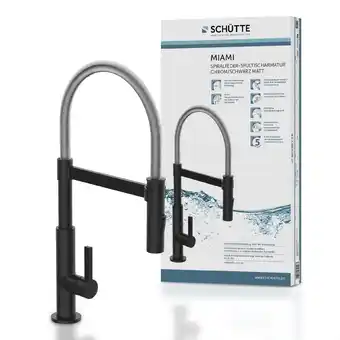 Netto Marken-Discount SCHÜTTE Küchenarmatur MIAMI mit Geschirrbrause Chrom/Schwarz matt Angebot