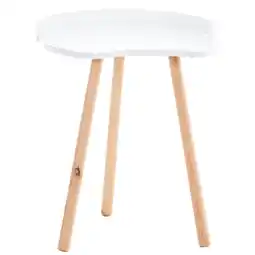 Netto Marken-Discount CLP Beistelltisch Jannis I Beine Aus Buchenholz I Beistelltisch Im Skandi-Look I Kleiner Couchtisch Angebot