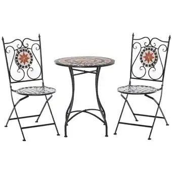 Netto Marken-Discount Outsunny Gartenmöbel-Set Metall, Keramik Fließen Angebot