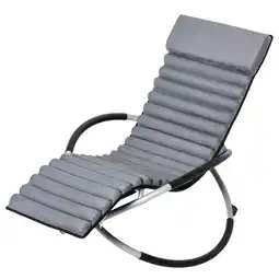 Netto Marken-Discount Outsunny Schaukelstuhl Metall, Texteline, Kunstwildleder, Schaumstoff Angebot