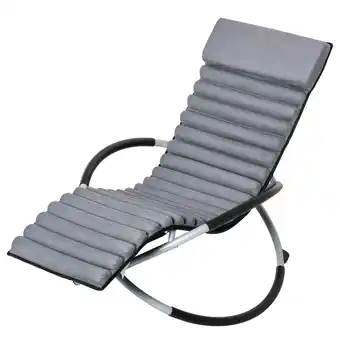 Netto Marken-Discount Outsunny Schaukelstuhl Metall, Texteline, Kunstwildleder, Schaumstoff Angebot