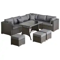 Netto Marken-Discount Outsunny Gartenmöbel-Set Stahlrahmen, PE-Rattan, Polyester Angebot