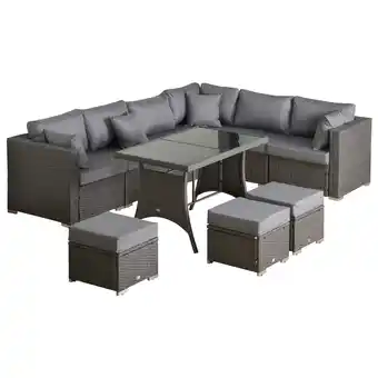 Netto Marken-Discount Outsunny Gartenmöbel-Set Stahlrahmen, PE-Rattan, Polyester Angebot