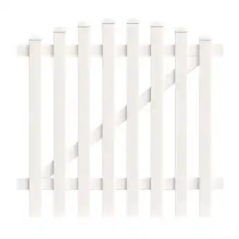 Netto Marken-Discount Zauntür Oberbogen 125,8cm x 150cm in Weiß Angebot