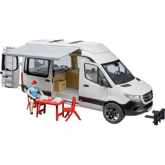 Netto Marken-Discount bruder Modellfahrzeug Mercedes Benz Sprinter Camper mit Fahrer Angebot