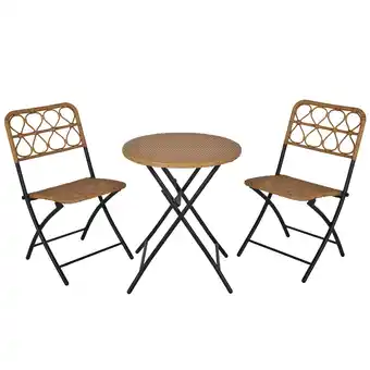 Netto Marken-Discount Outsunny Gartenmöbel-Set Stahl, PE-Rattan Angebot