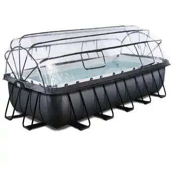 Netto Marken-Discount EXIT Black Leather Optic Pool 540x250x122cm mit Abdeckung und Sandpumpe - schwarz Angebot