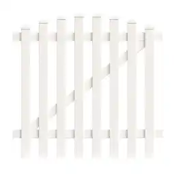 Netto Marken-Discount Zauntür Oberbogen 125,8cm x 180cm in Weiß Angebot
