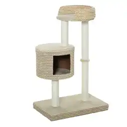 Netto Marken-Discount PawHut Katzenbaum Spanplatte, Plüsch, Jute Angebot