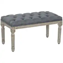 Netto Marken-Discount HOMCOM Sitzbank Gummiholz, Schaumstoff, Leinen, Kunststoff Angebot