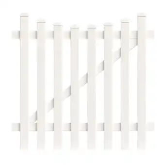 Netto Marken-Discount Zauntür Unterbogen 125,8cm x 150cm in Weiß Angebot